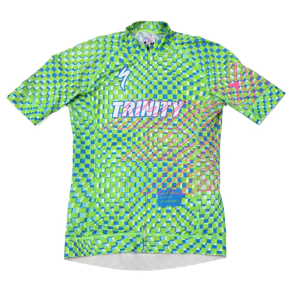 Specialized Women's M Race Cycling Jersey Full Zip Racing Short Sleeve Geometric